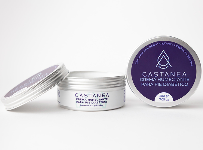 Crema Castanea para pie diabético
